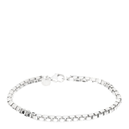Tiffany Sterling Silver 4mm Venetian Link Bracelet 1 of 4