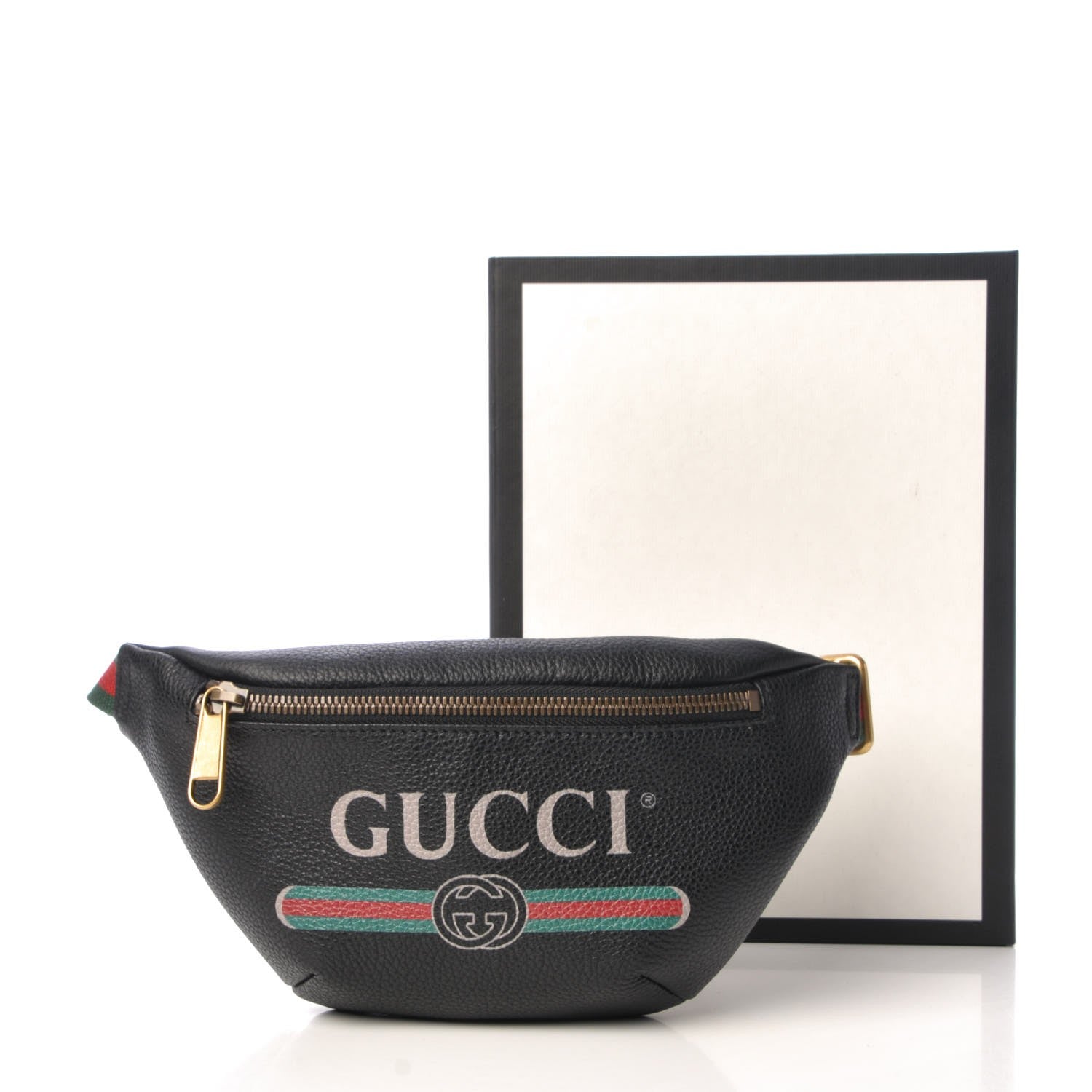 Gucci Grained Calfskin Small Logo Belt Bag Black 8 of 8
