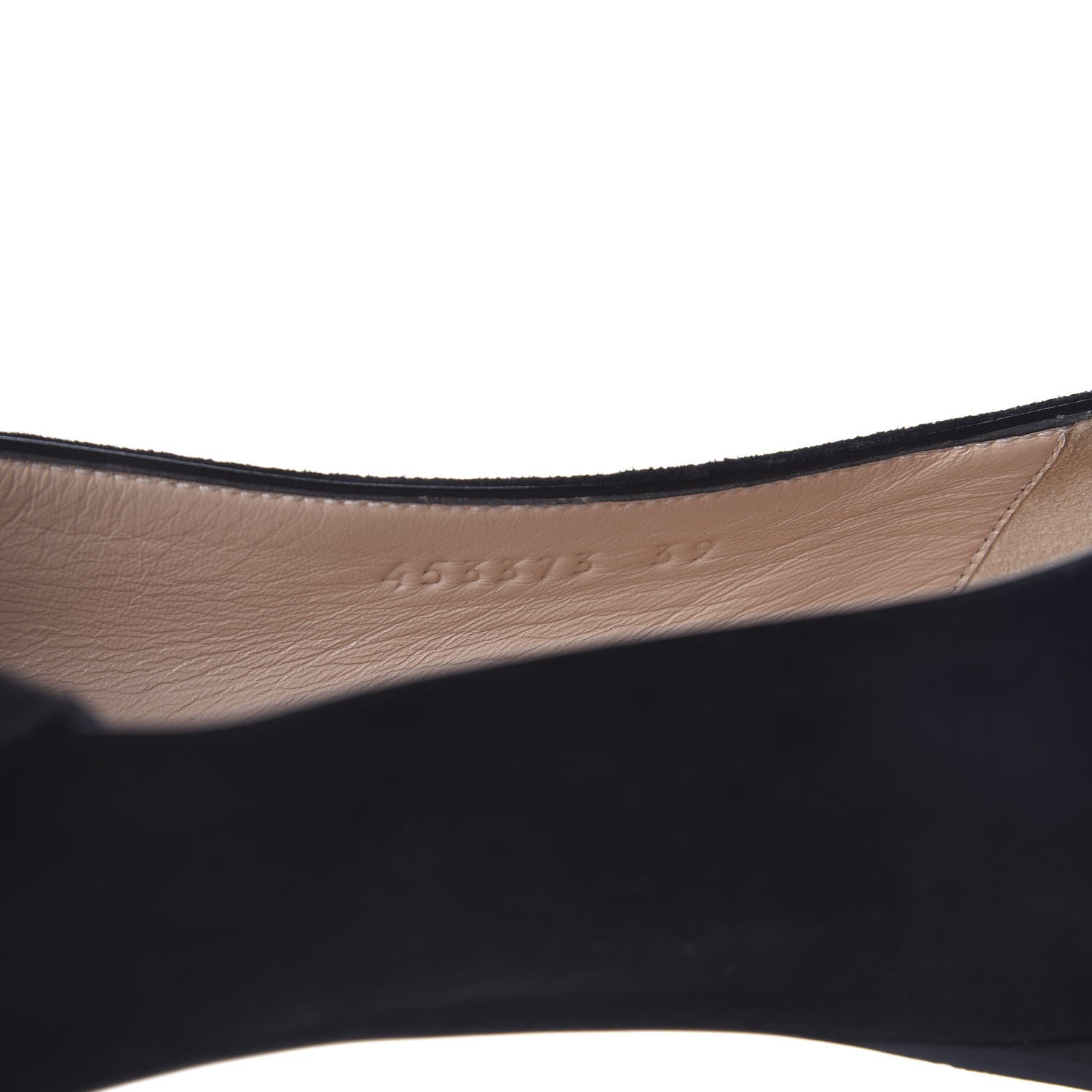 Gucci Suede GG Marmont Fringe Flats 39 Black 8 of 8