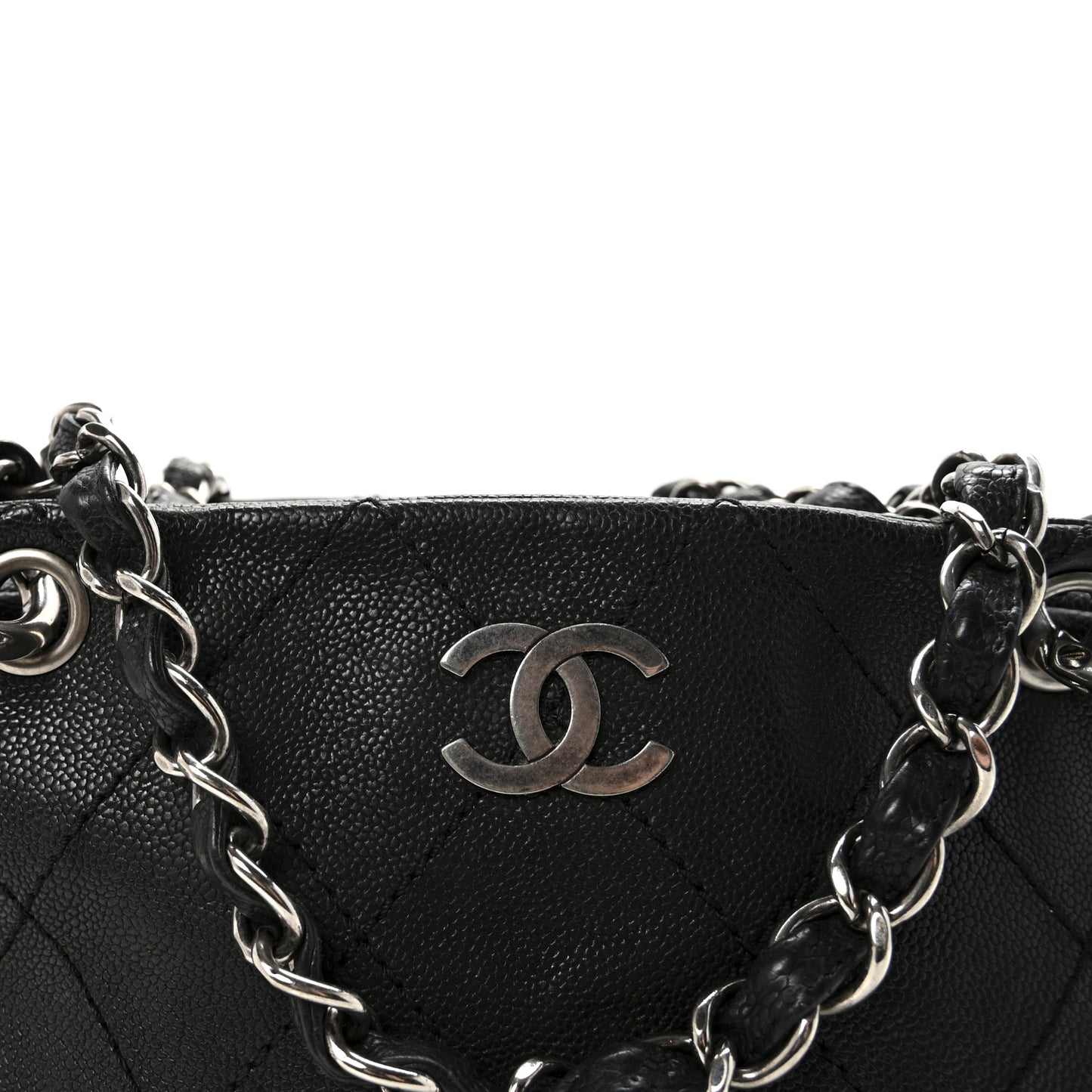 Distressed Caviar Outdoor Ligne Tote Black
