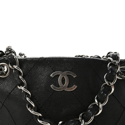 Chanel Distressed Caviar Outdoor Ligne Tote Black 8 of 10