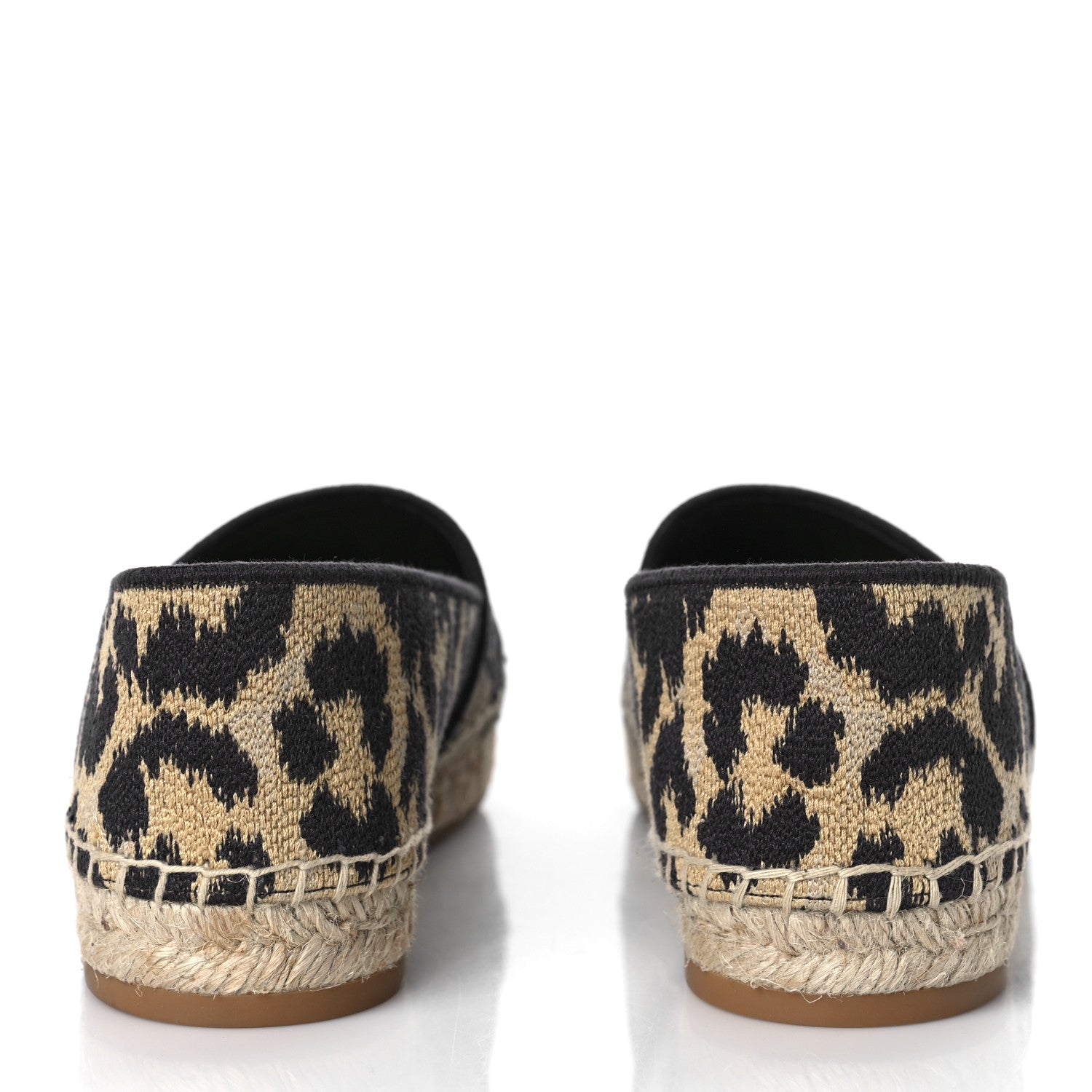 Christian Dior Cotton Embroidered Leopard Print Granville Espadrille 36.5 Natural 5 of 11