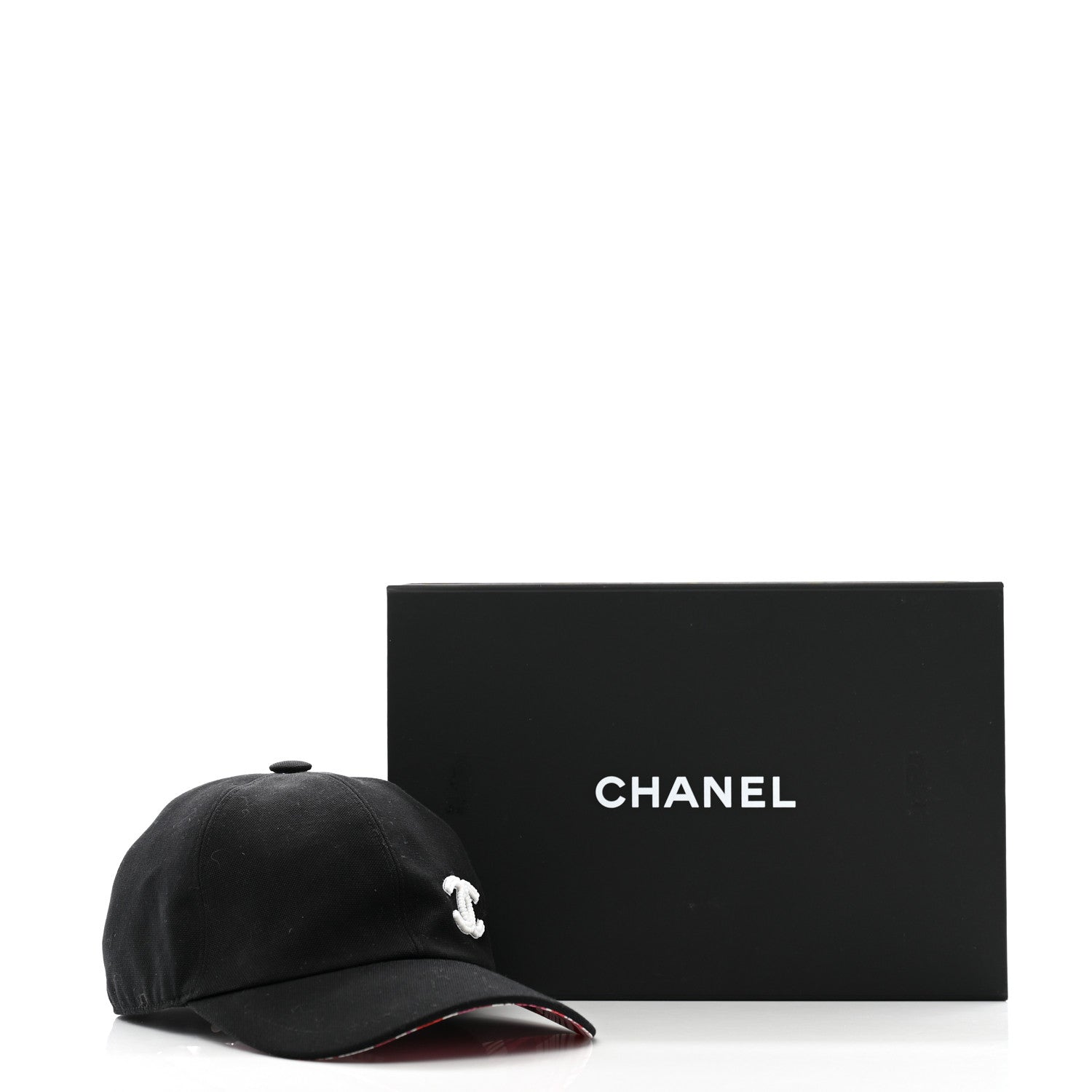 Chanel Cotton Beaded CC Cap Hat Black 9 of 9