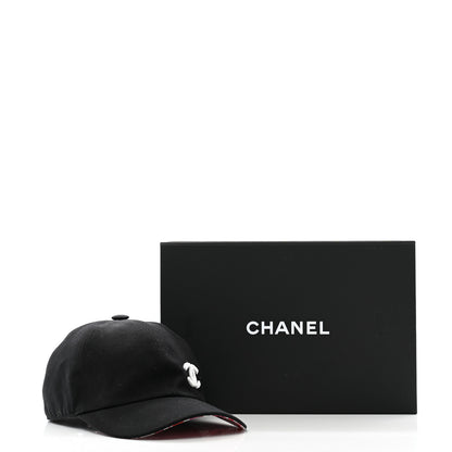 Chanel Cotton Beaded CC Cap Hat Black 9 of 9