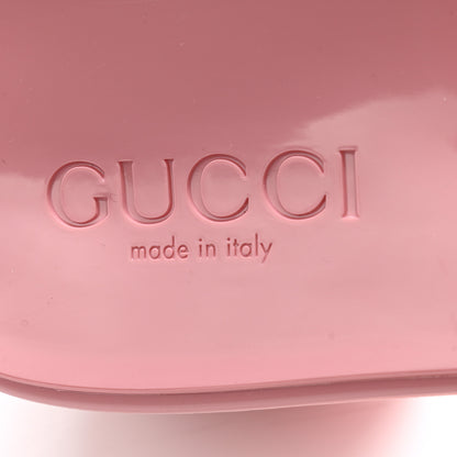 Gucci Rubber Gucci Logo Womens Platform 20/60mm Slide Sandals 37 Wild Rose 6 of 9