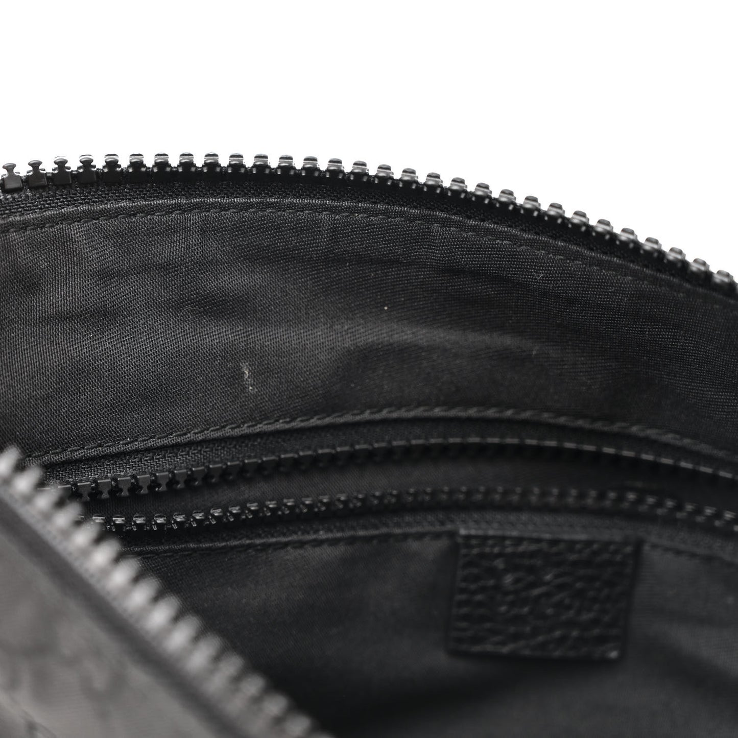 Nylon Monogram Small Flat Messenger Bag Black