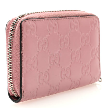 Gucci Guccissima Zip Around Card Case Carmine Rose 3 of 6