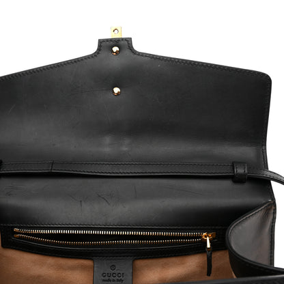 Gucci Calfskin Medium Sylvie Top Handle Bag Black 13 of 18