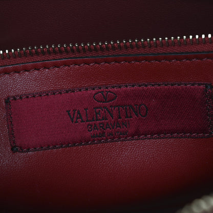 Valentino Garavani Nappa Rockstud Spike Side Slip Zip Clutch Rubino 5 of 12