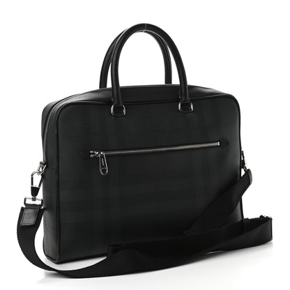Burberry London Check Ainsworth Briefcase Dark Charcoal 3 of 16