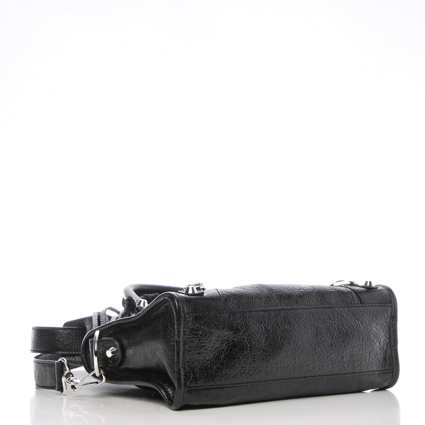 Agneau Classic Silver Hardware Mini City Black