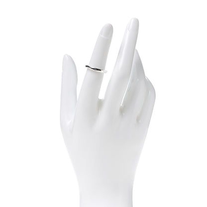 Tiffany Sterling Silver Diamond Elsa Peretti Band Ring 50 5.5 2 of 5