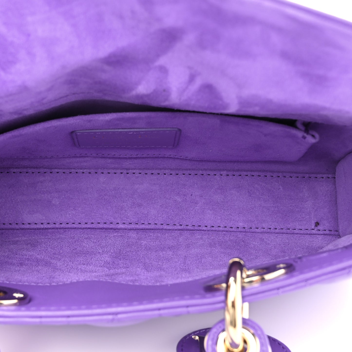Lambskin Cannage Small Lady D-Joy Purple