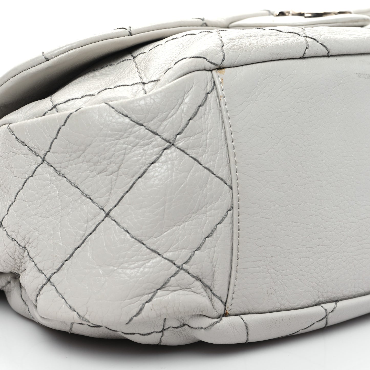 Glazed Calfskin XL On The Road Flap Light Grey
