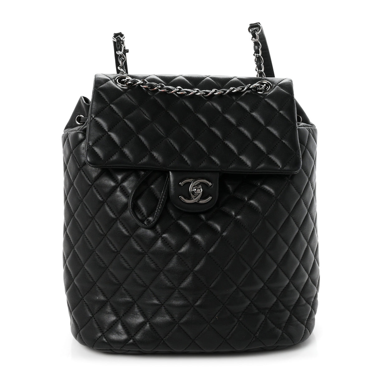 Chanel Lambskin Quilted Large Urban Spirit Backpack Black 1 of 10