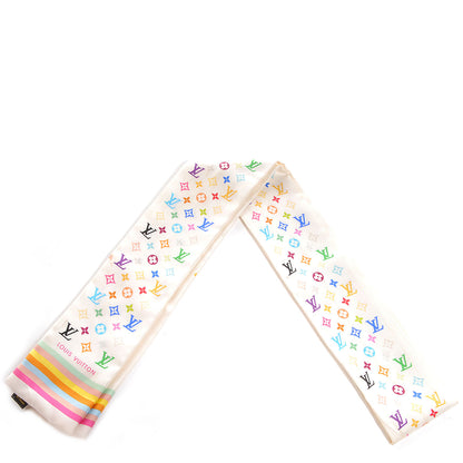 Louis Vuitton Silk Monogram Multicolor Bandeau White 1 of 5