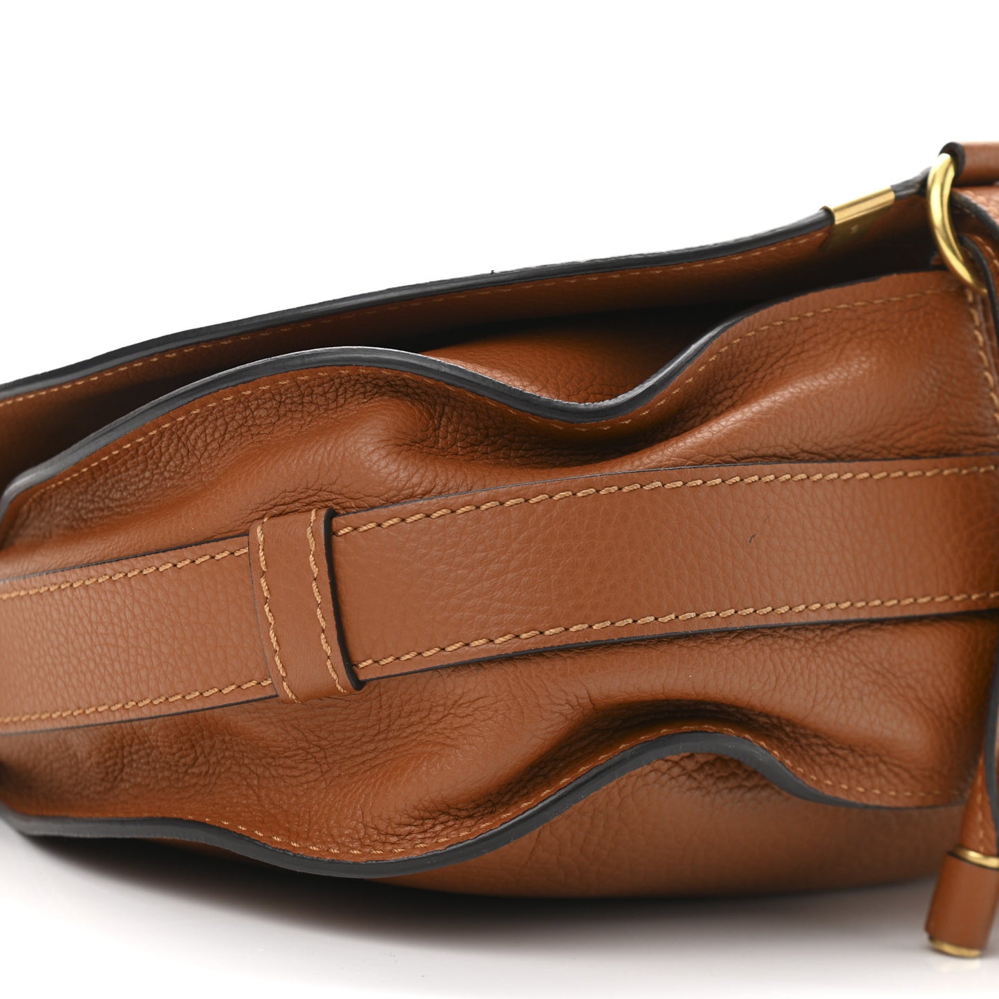 Calfskin Medium Marcie Round Crossbody Bag Tan