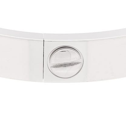 Cartier 18K White Gold 4 Diamond LOVE Bracelet 16 9 of 9
