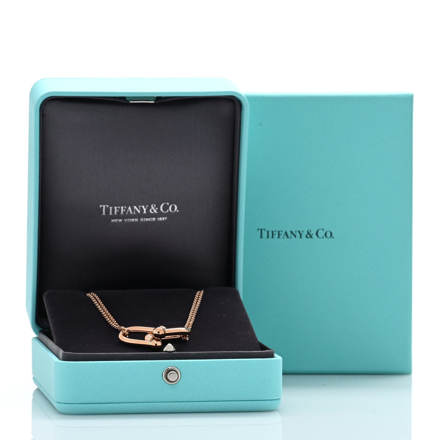 18K Rose Gold HardWear Double Link Pendant Necklace