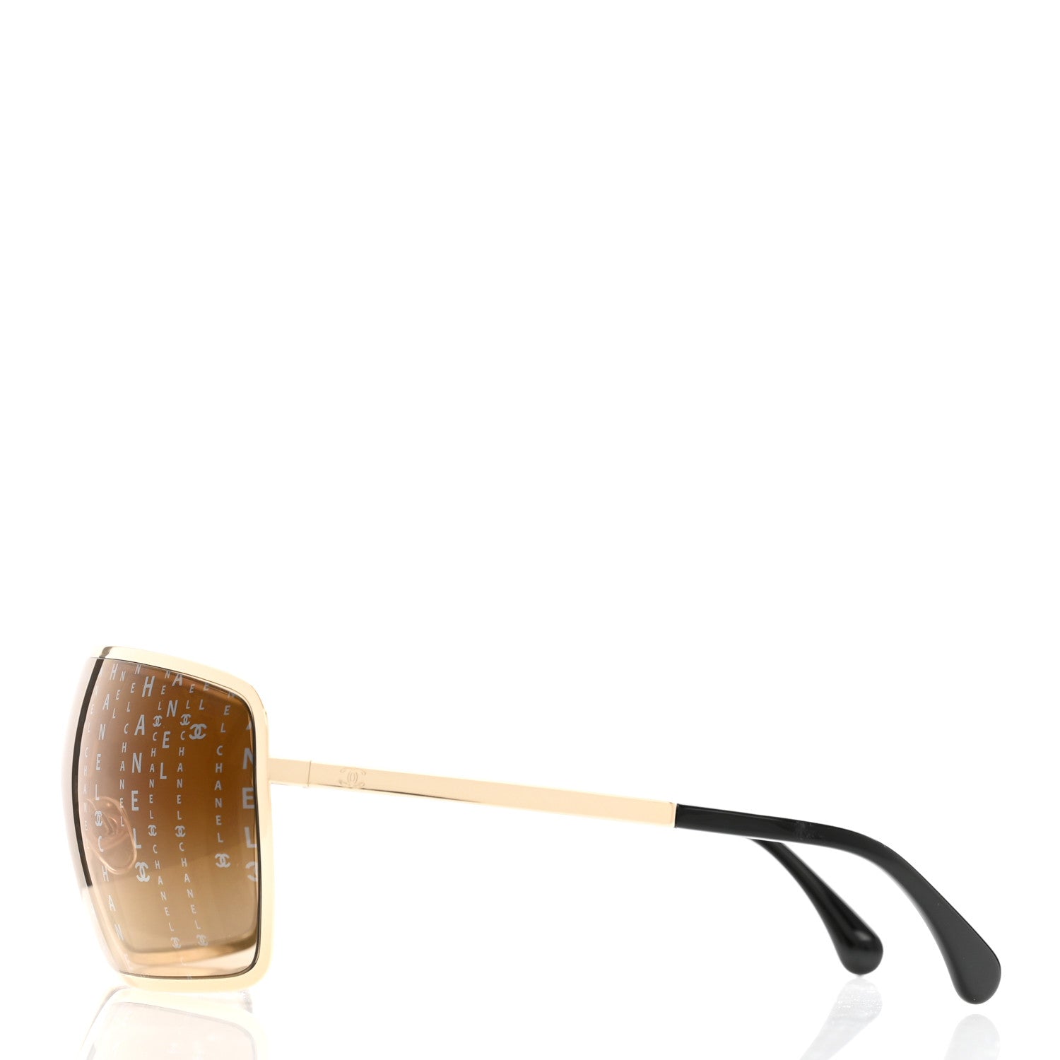 Chanel Metal Shield Runway Sunglasses 71213 Gold 3 of 8