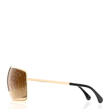Chanel Metal Shield Runway Sunglasses 71213 Gold 3 of 8