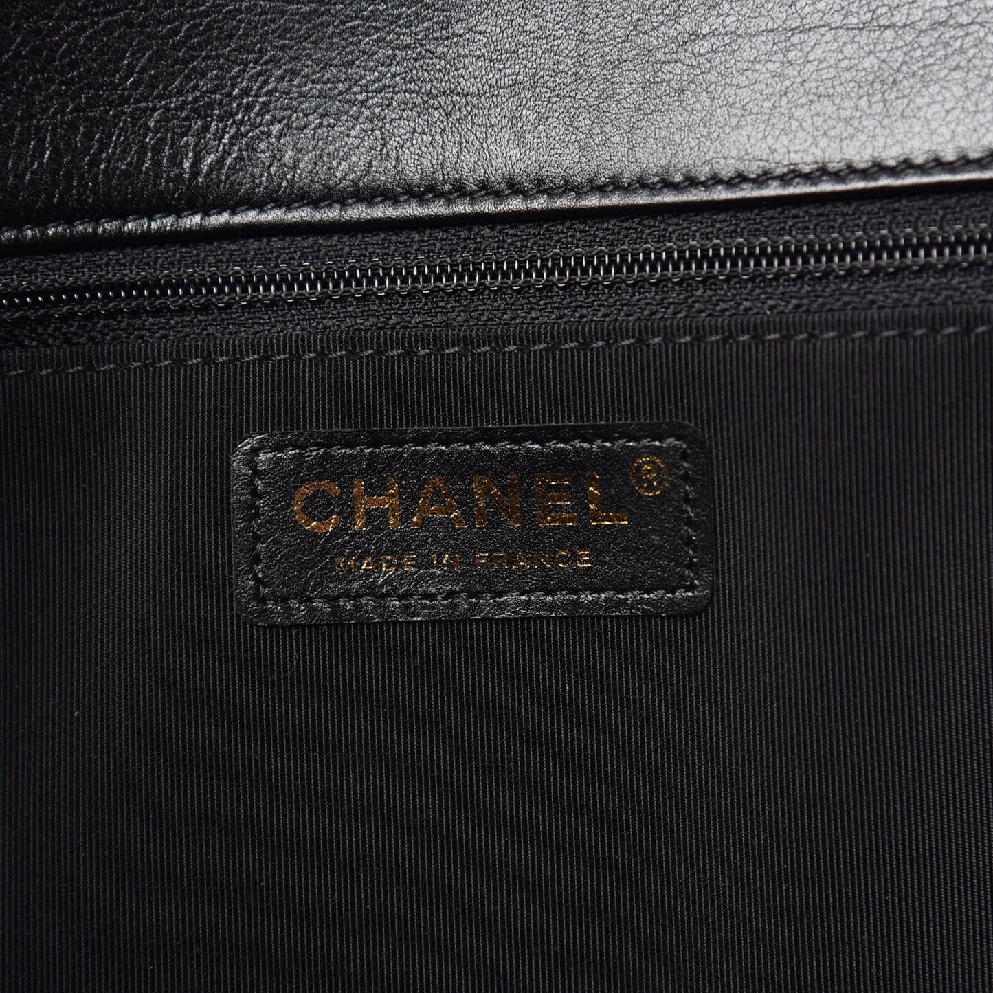 Crumpled Calfskin Quilted Large Chain All Over Flap Bag Black