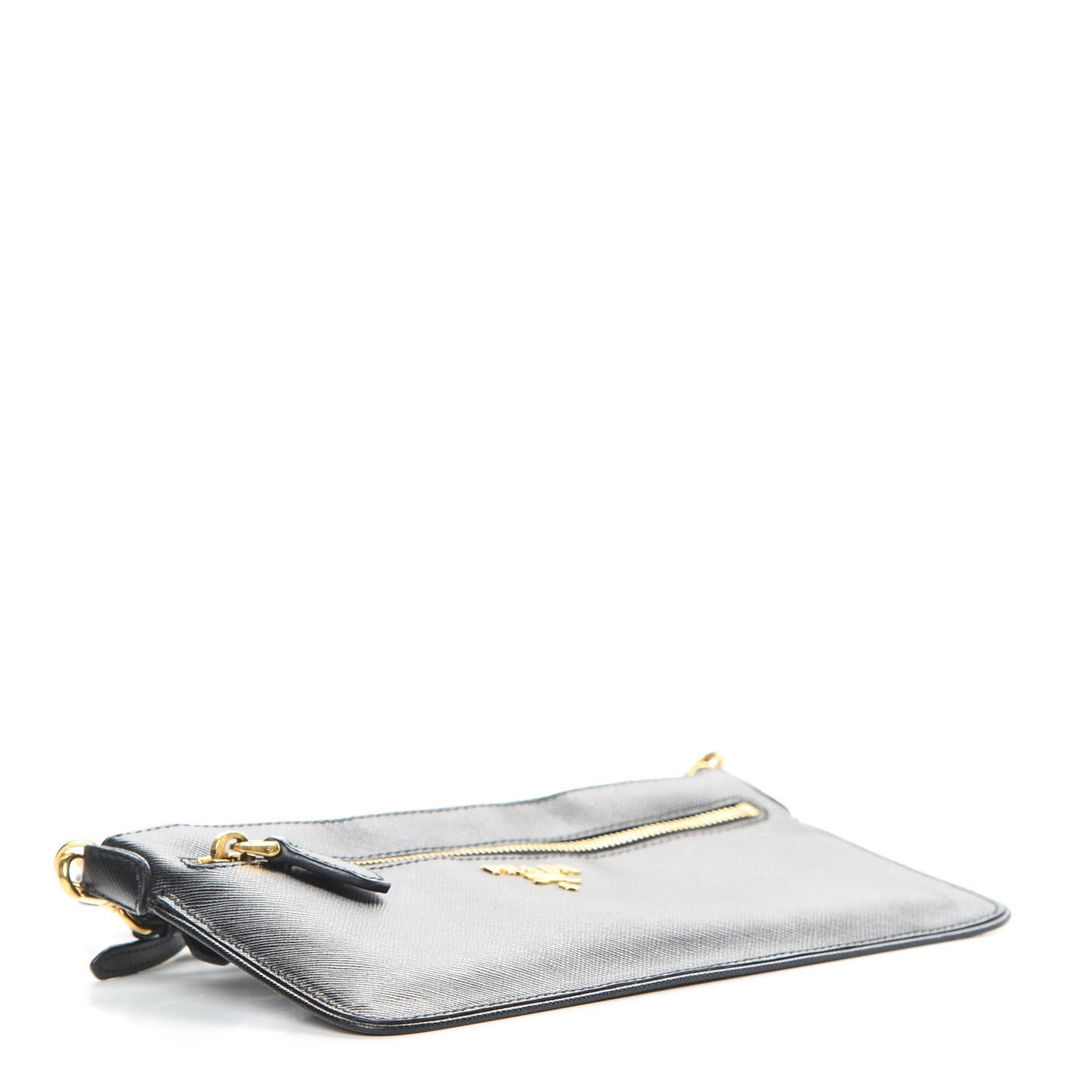 Saffiano Crossbody Wallet Black
