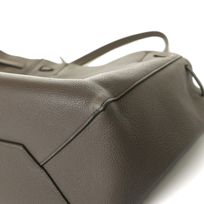 Celine Soft Grained Calfskin Small Belt Cabas Phantom Taupe 21 of 24