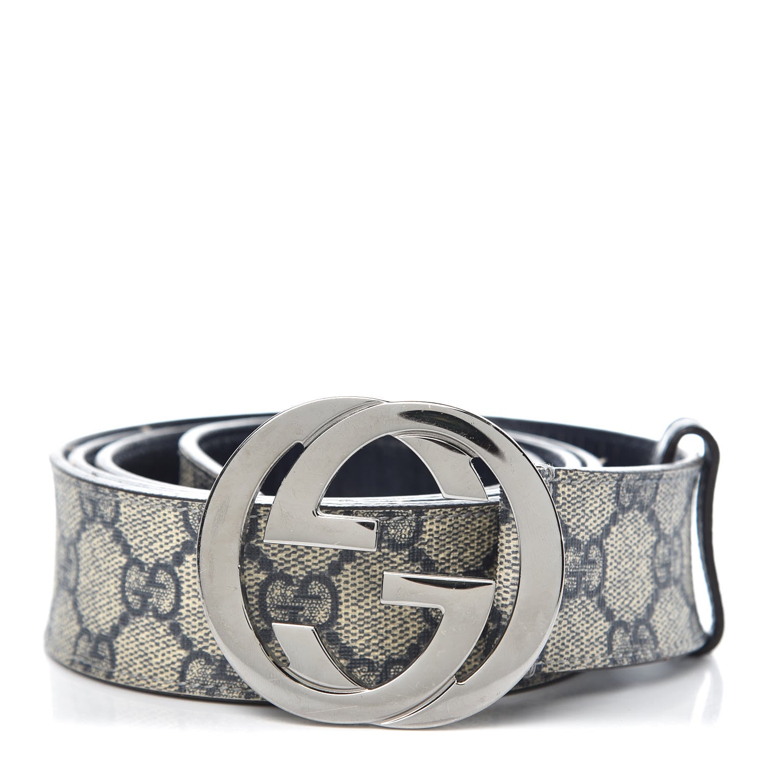 Gucci GG Plus Monogram Interlocking G Belt 110 44 Blue 1 of 9