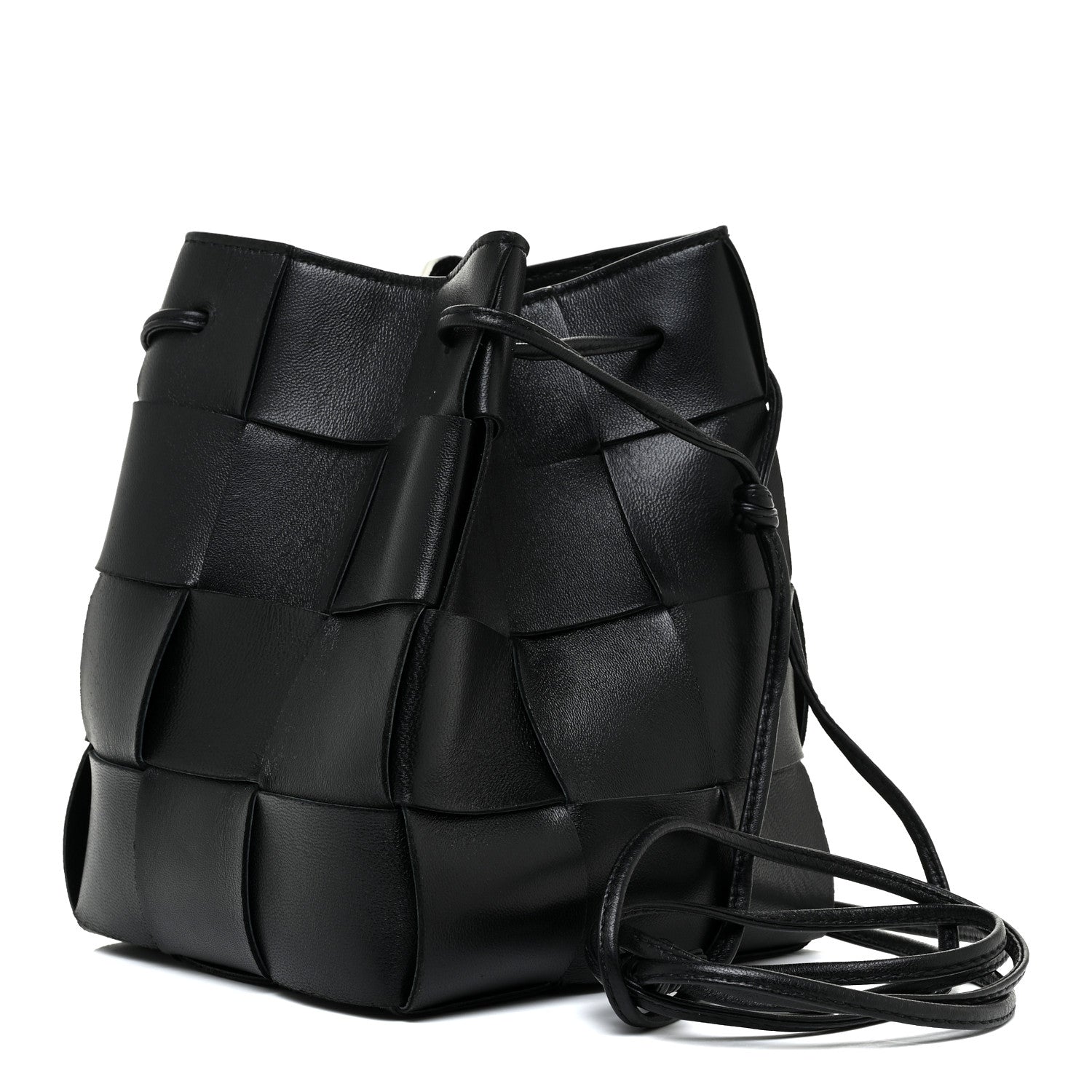Bottega Veneta Nappa Maxi Intrecciato Cassette Bucket Bag Black 2 of 11