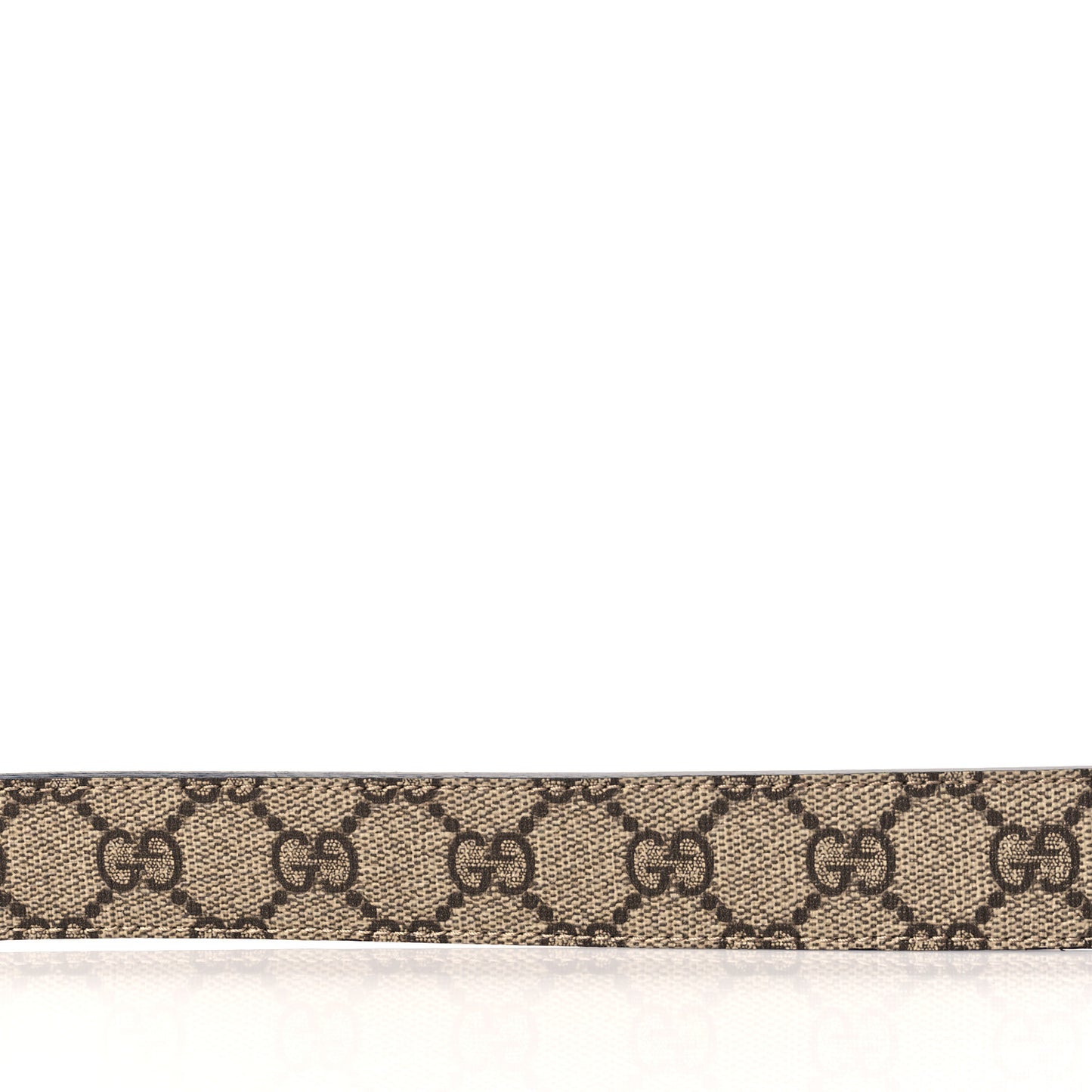 GG Supreme Monogram Matte Plutone Calfskin Double G 30mm Belt 85 34 Beige Ebony New Acero