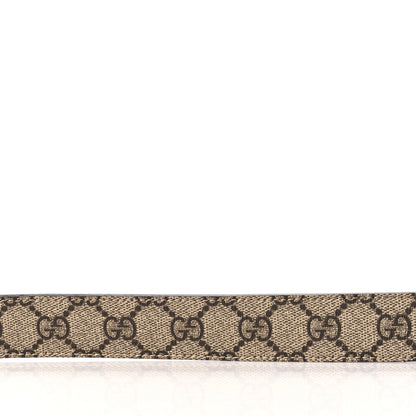 Gucci GG Supreme Monogram Matte Plutone Calfskin Double G 30mm Belt 85 34 Beige Ebony New Acero 6 of 10