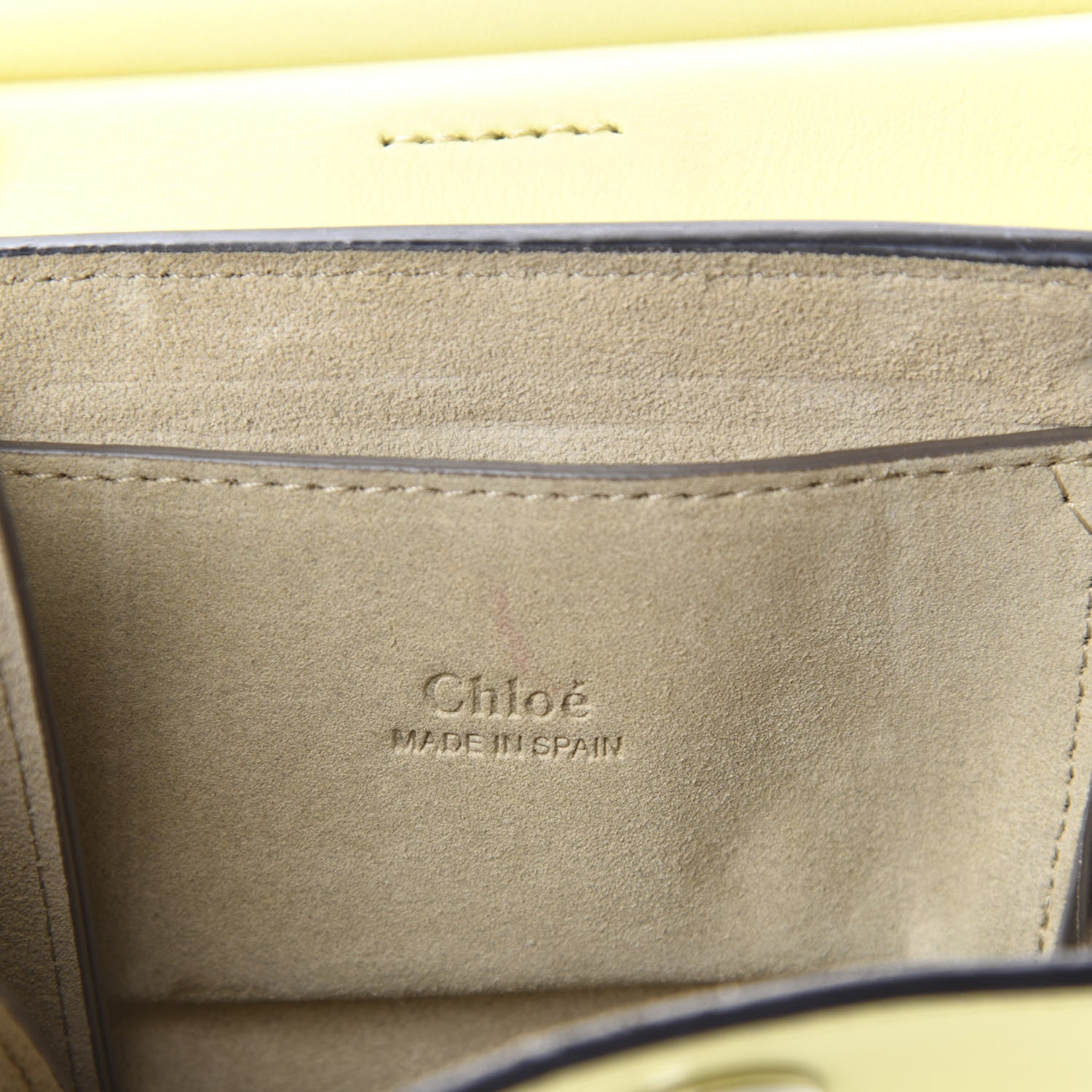 Chloe Suede Calfskin Mini Faye Bracelet Bag Lemonade 10 of 12
