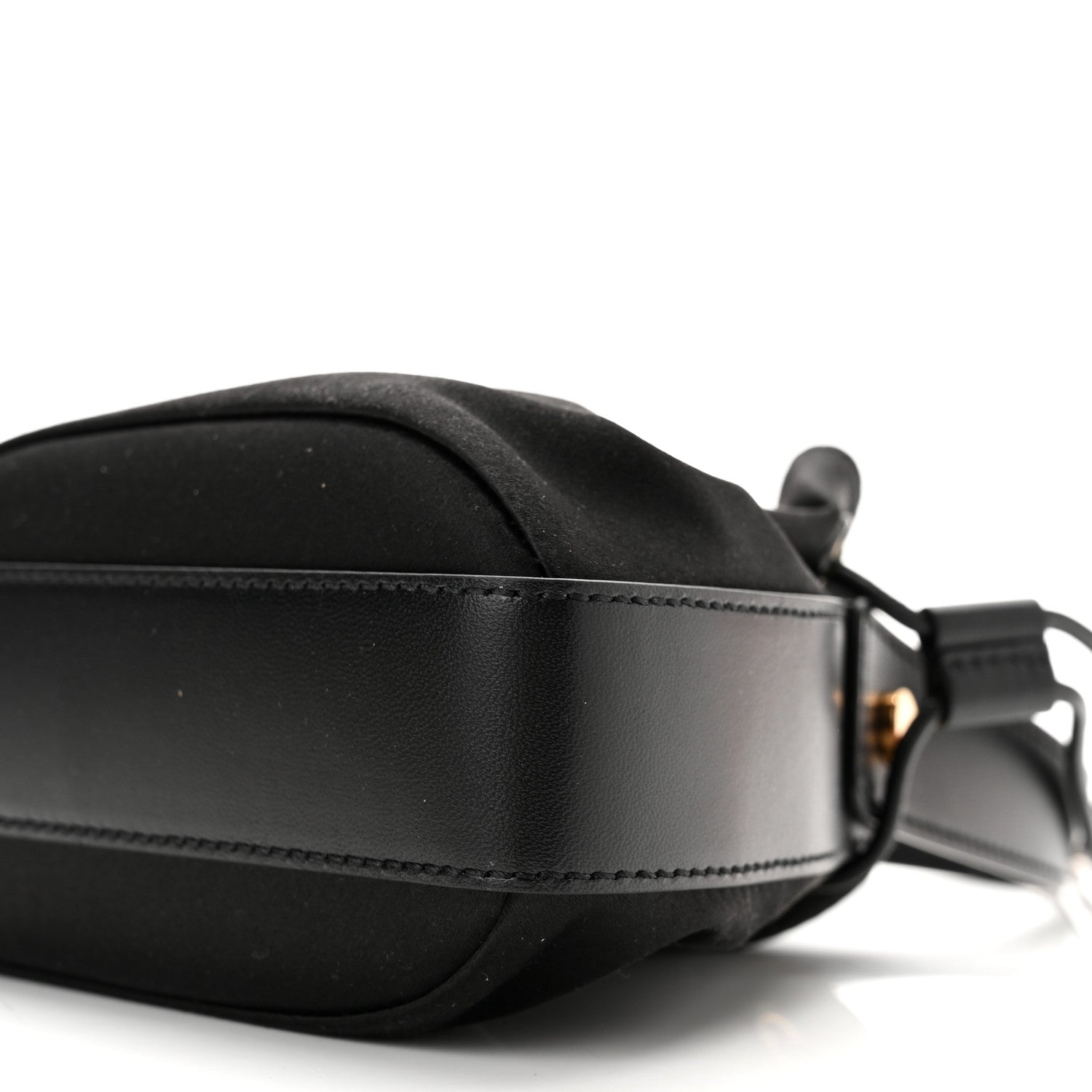 Versace Satin Medusa Drawstring Bucket Bag Black 9 of 10