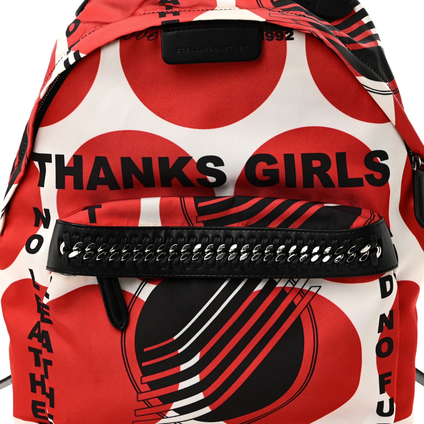 Nylon Eco Alter Nappa Thanks Girl Backpack Red White Black