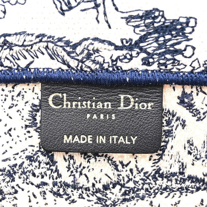 Christian Dior Canvas Embroidered Medium Dioriviera Toile De Jouy Book Tote Blue 6 of 12