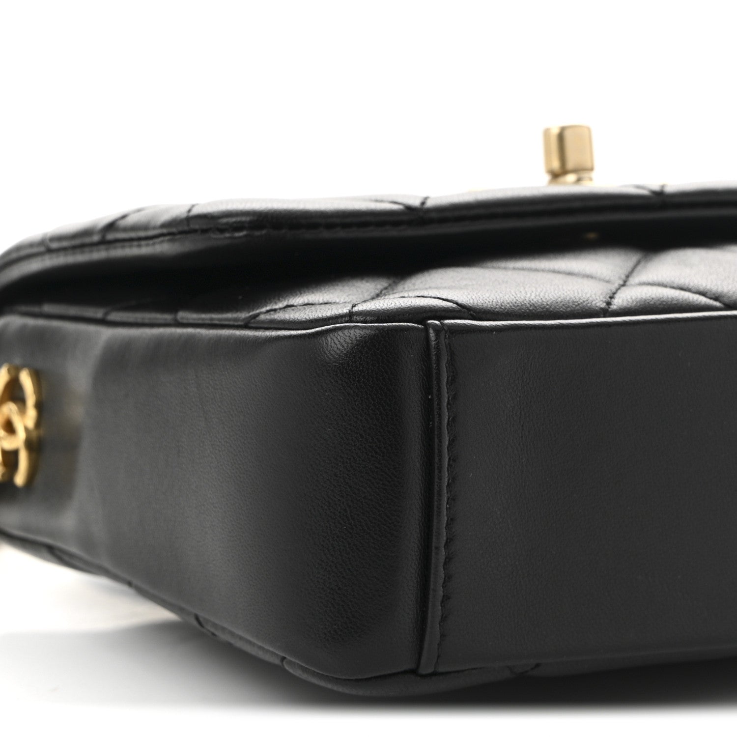 Chanel Lambskin Quilted Mini Side Note Flap Black 9 of 11