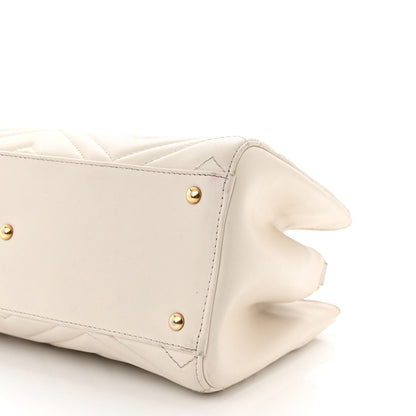 Gucci Calfskin Matelasse Small GG Marmont Tote White 11 of 17