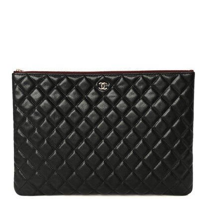 Chanel Caviar Quilted Large Cosmetic Case Black 1 of 8