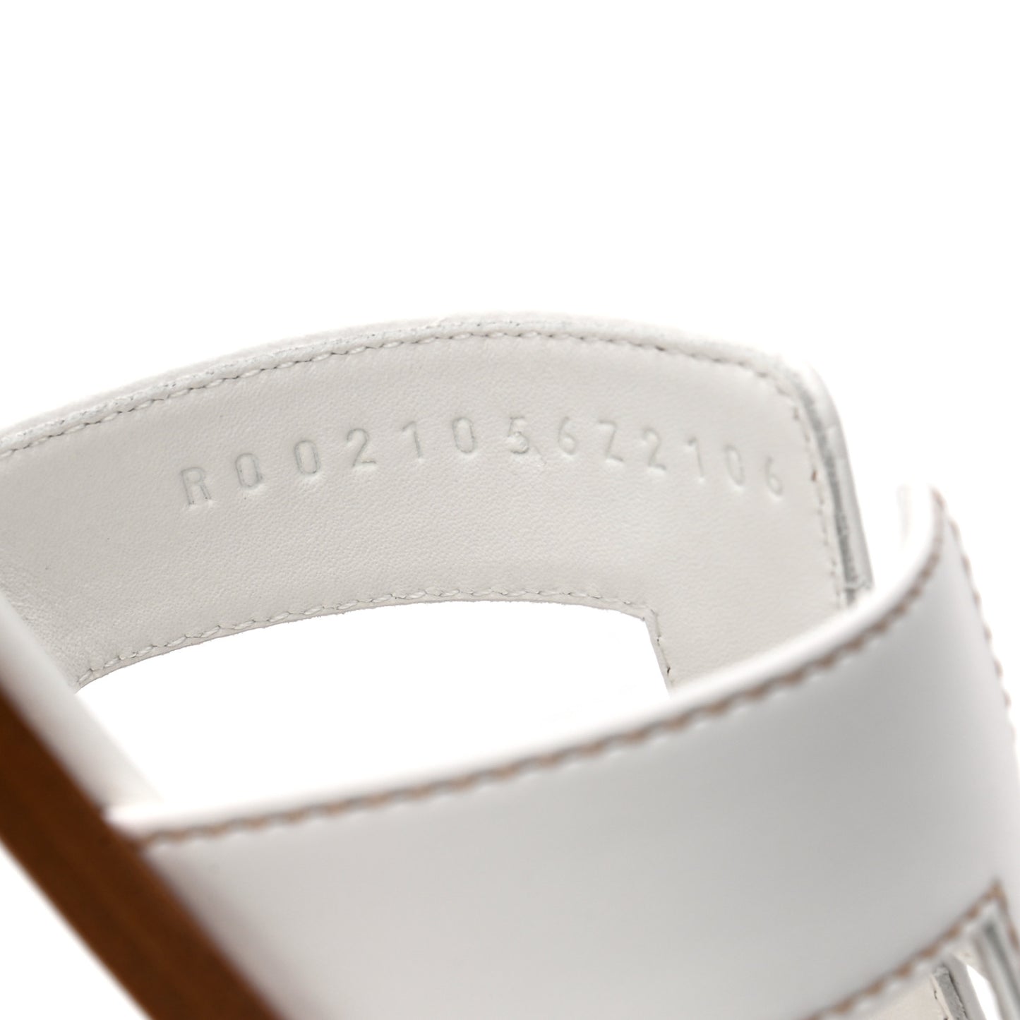 Box Calfskin Oran Sandals 38.5 White