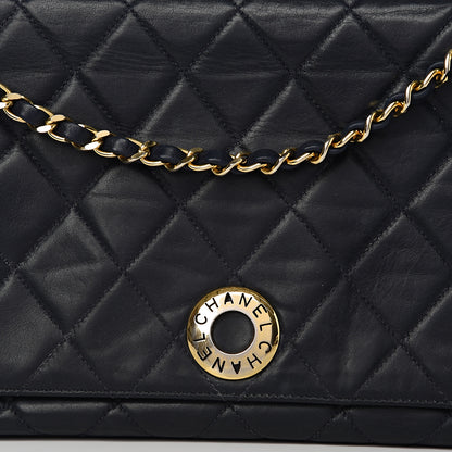Chanel Lambskin Quilted Medium Single Flap Navy 13 of 13
