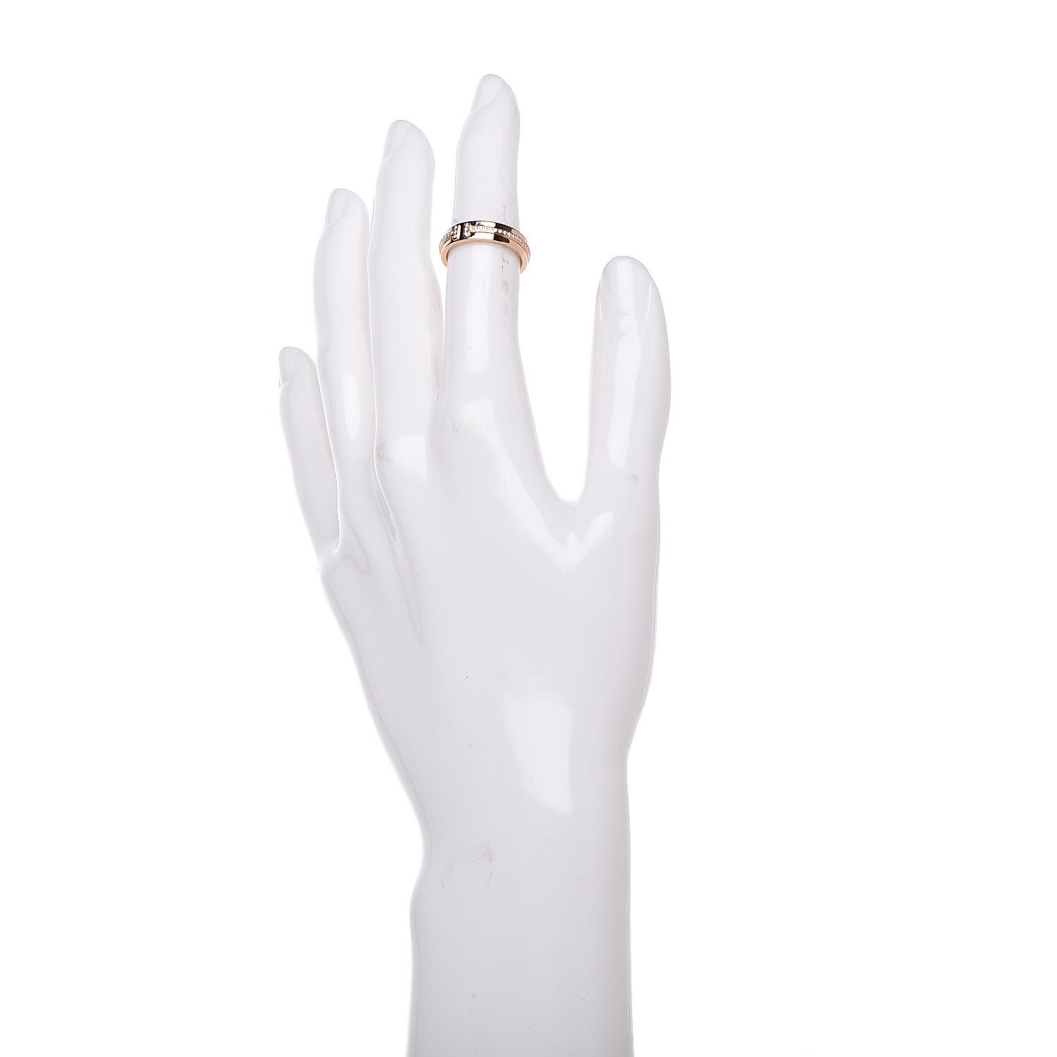 Tiffany 18K Rose Gold Diamond T Two Ring 47 4 2 of 4