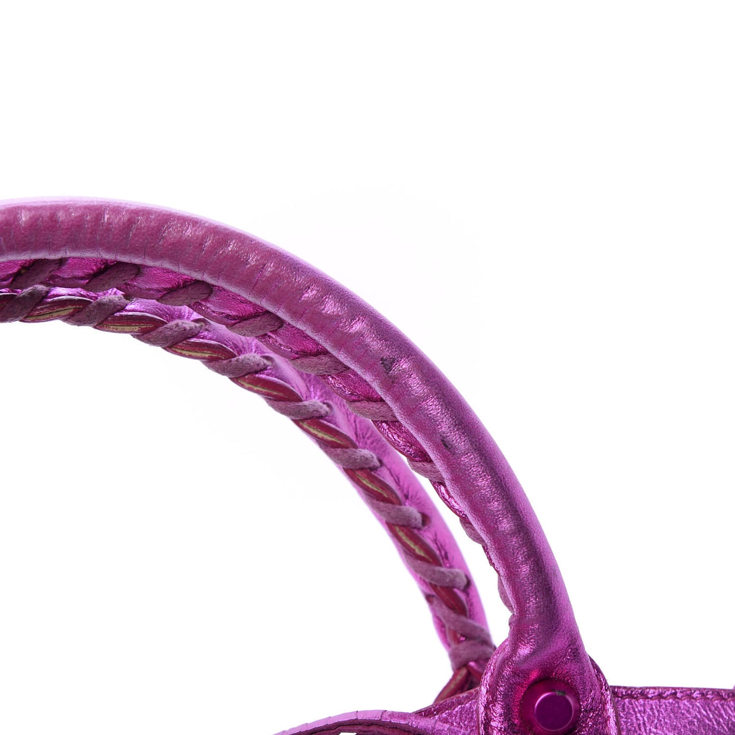 Metallic Chevre Classic Hardware First Magenta