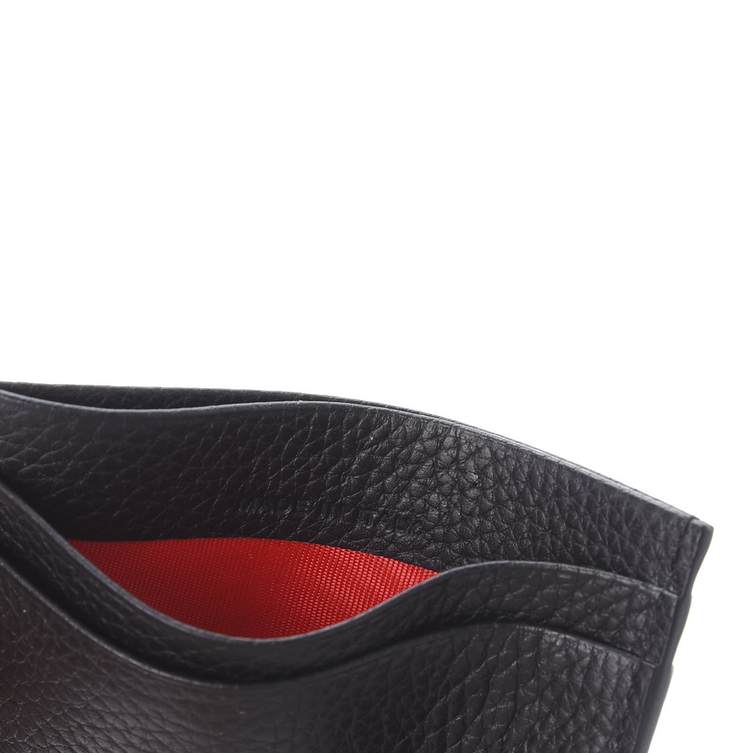 Christian Louboutin Grained Calfskin Kios Star Studded Card Holder Black 5 of 9