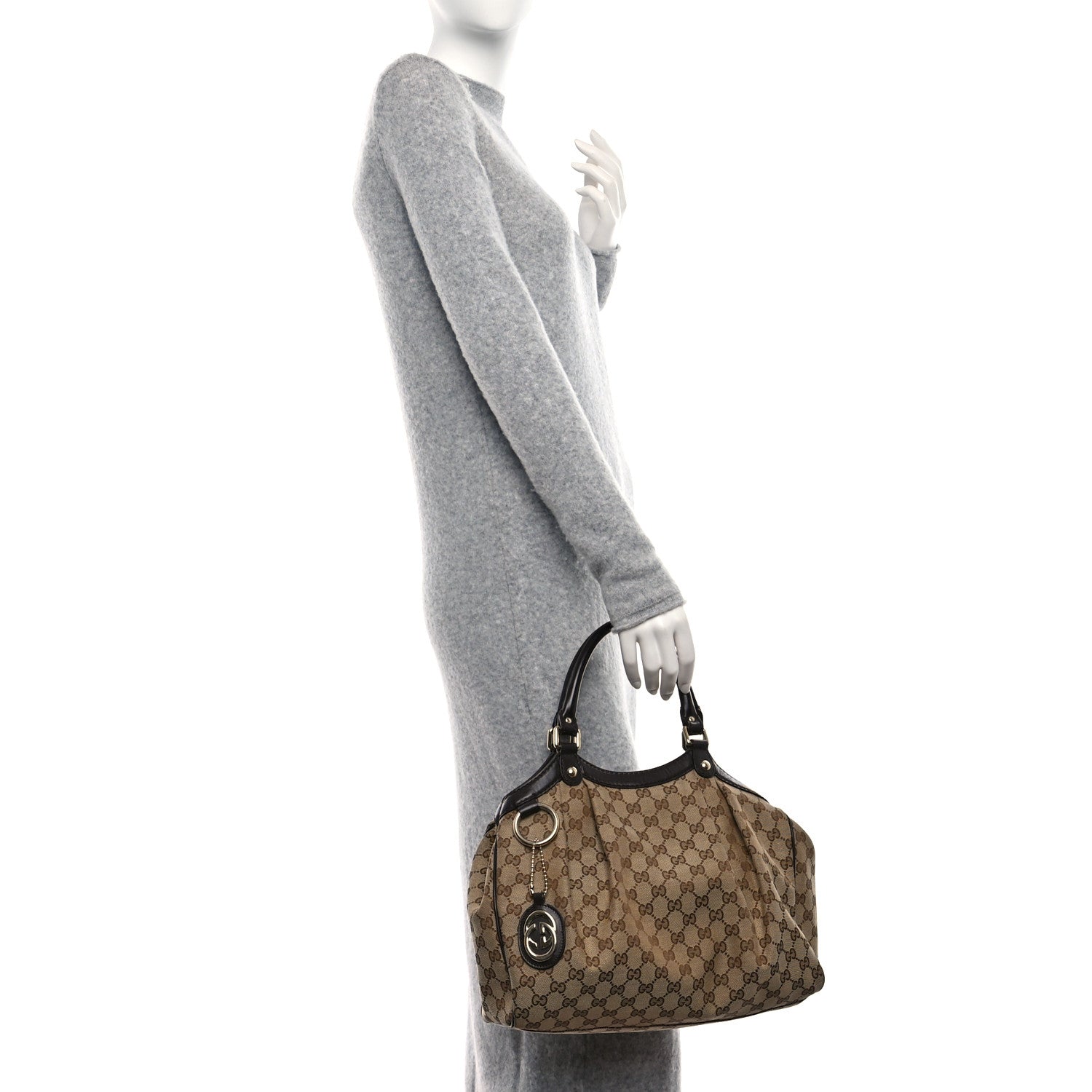 Gucci Monogram Medium Sukey Tote Dark Brown 2 of 9