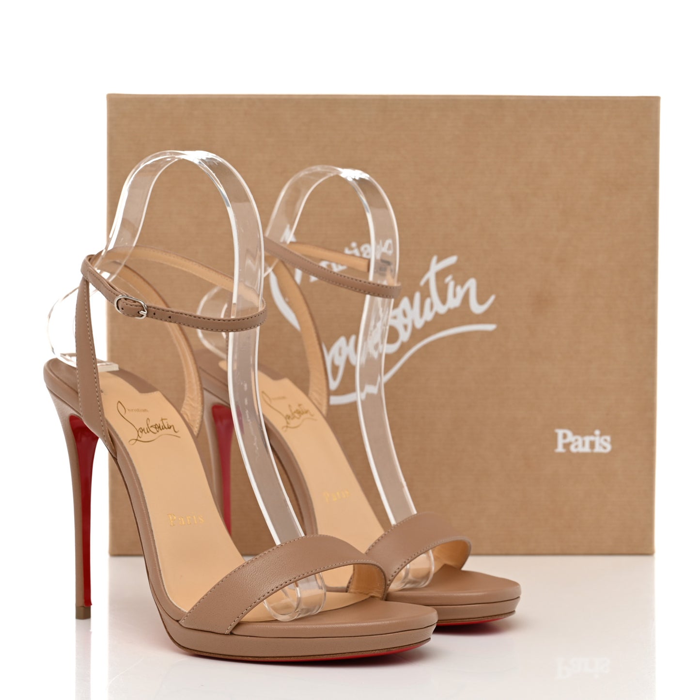 Nappa Loubi Queen 120 Pumps 37.5 Nude