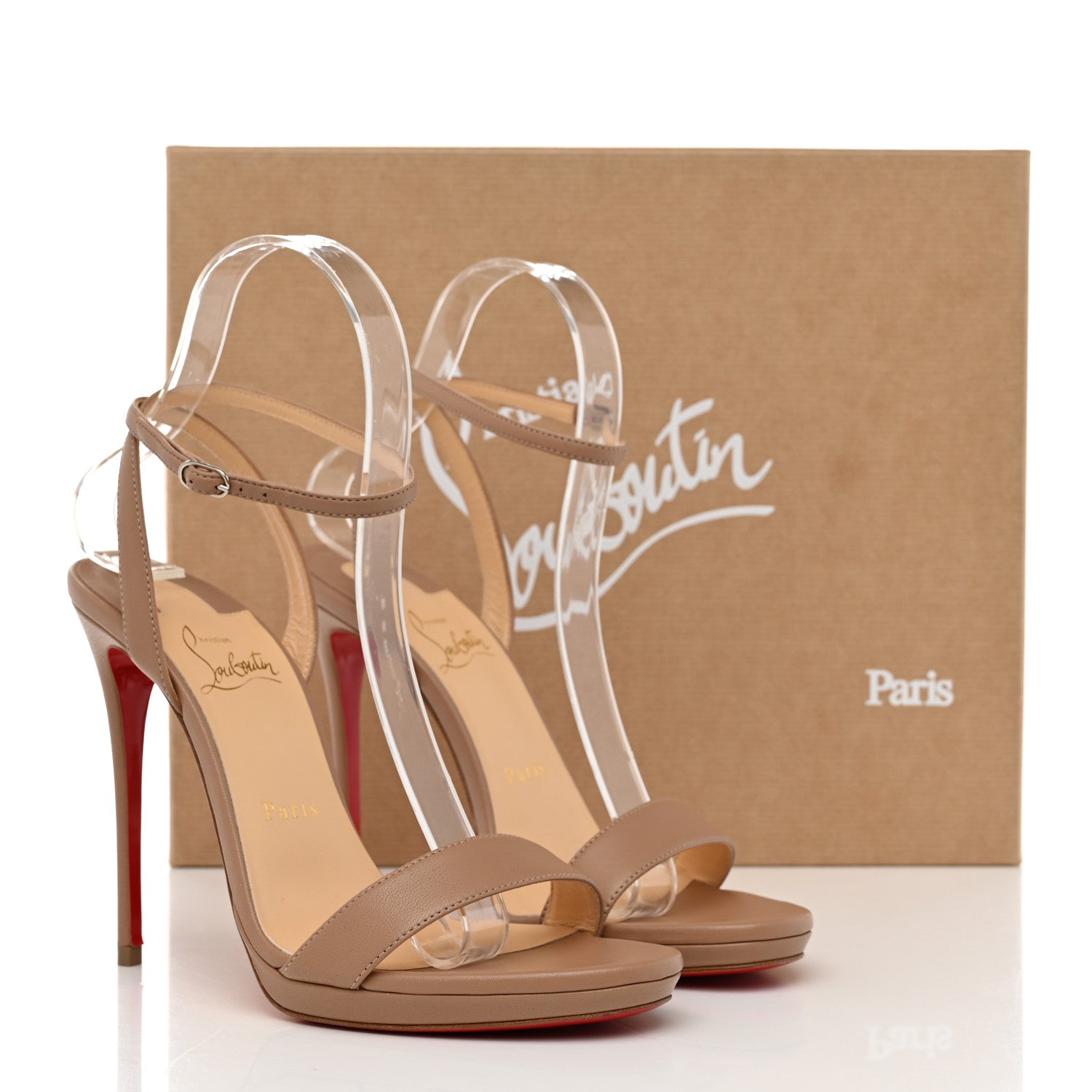 Christian Louboutin Nappa Loubi Queen 120 Pumps 37.5 Nude 8 of 8
