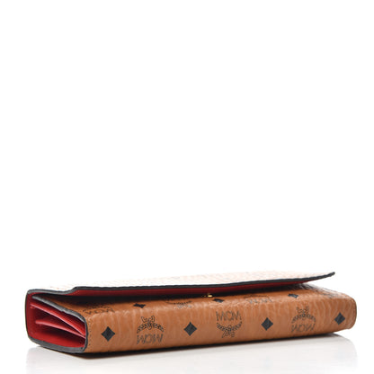 MCM Visetos Continental Flap Wallet Cognac Red 4 of 6