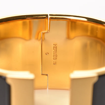 Hermes Enamel Extra Wide Clic Clac H Bracelet GM Black 4 of 4