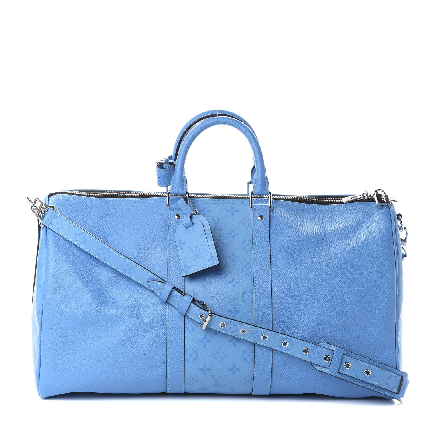 Louis Vuitton Taigarama Keepall Bandouliere 50 Blue Lagoon 1 of 8